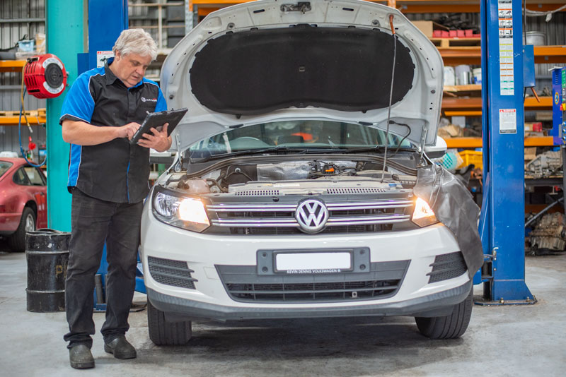 Vehicle servicing at Volks Home